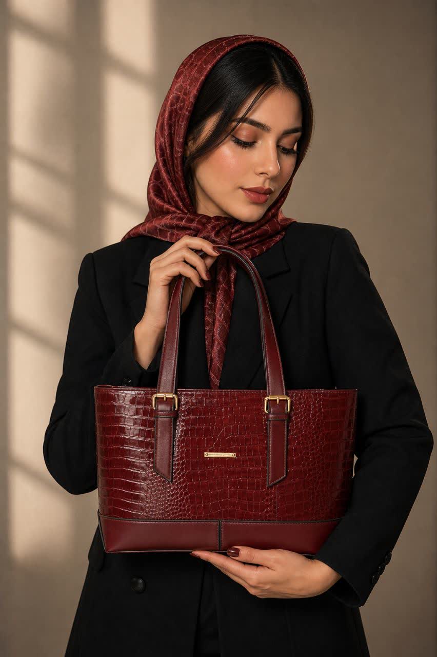 کیف چرم گاوی زنانه نازگل